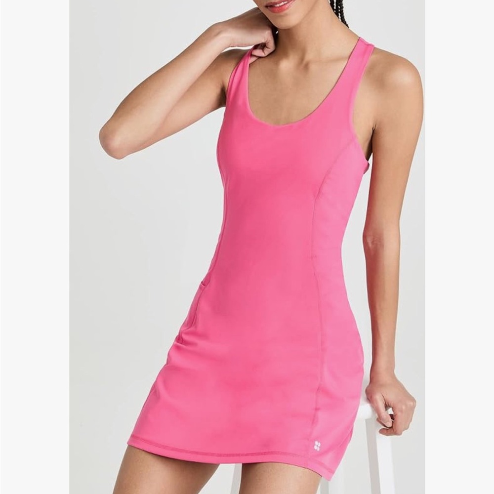 Sweaty Betty Power Racer Back Tennis Workout Dress Pink Size 2